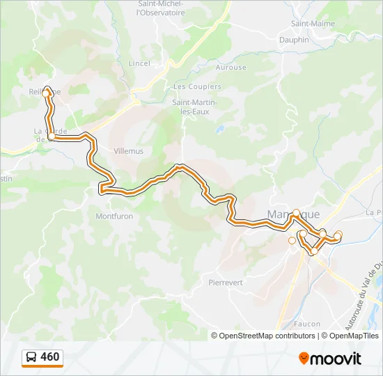 460 Bus Line Map