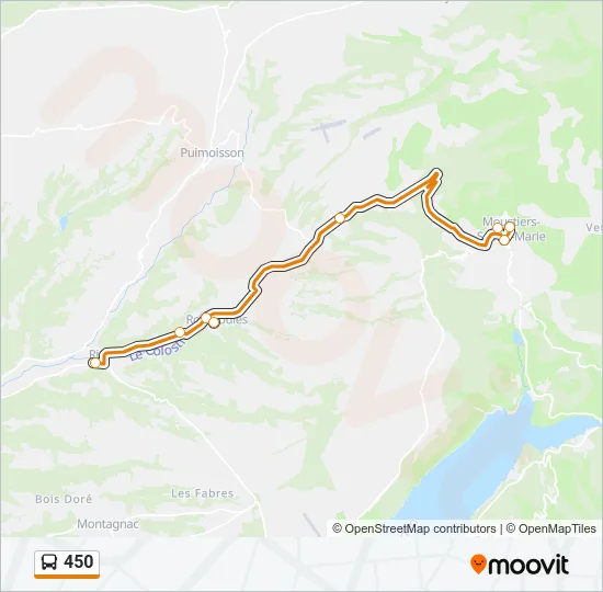 450 Bus Line Map