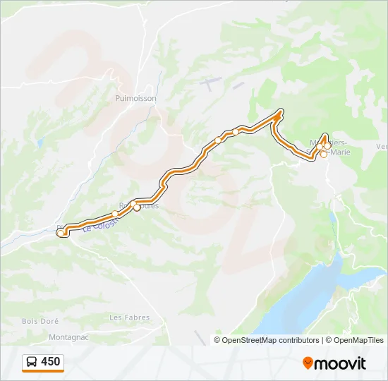 450 Bus Line Map