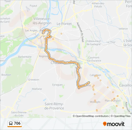 706 Bus Line Map