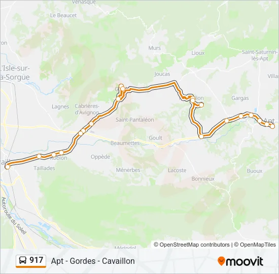 917 Bus Line Map