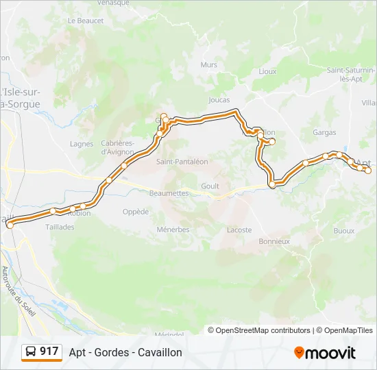 917 Bus Line Map