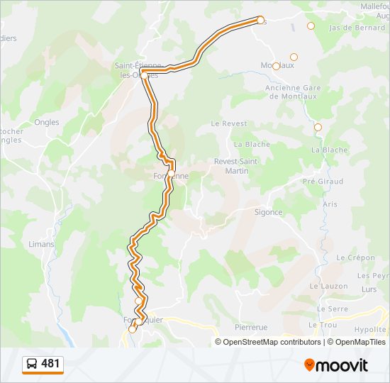 481 bus Line Map