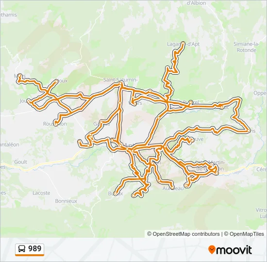 989 Bus Line Map