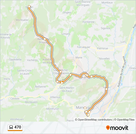 470 Bus Line Map