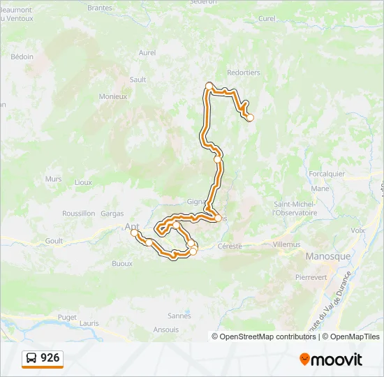 926 Bus Line Map