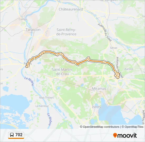 702 Bus Line Map