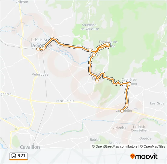 921 Bus Line Map