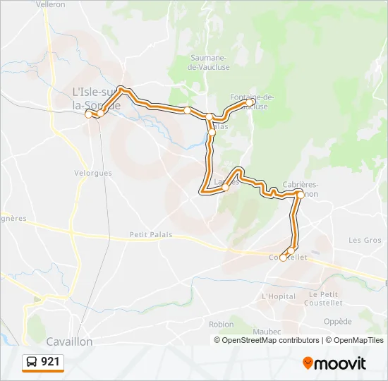 921 Bus Line Map