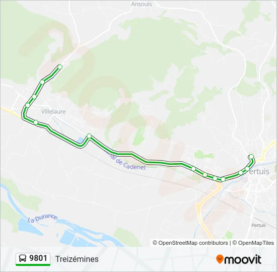 9801 Bus Line Map