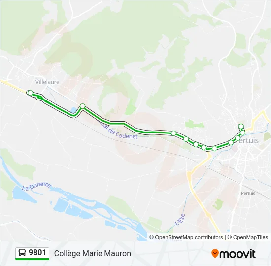 9801 Bus Line Map