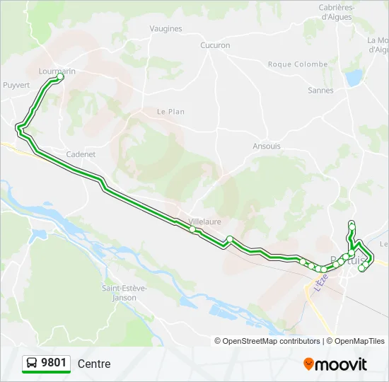 9801 Bus Line Map