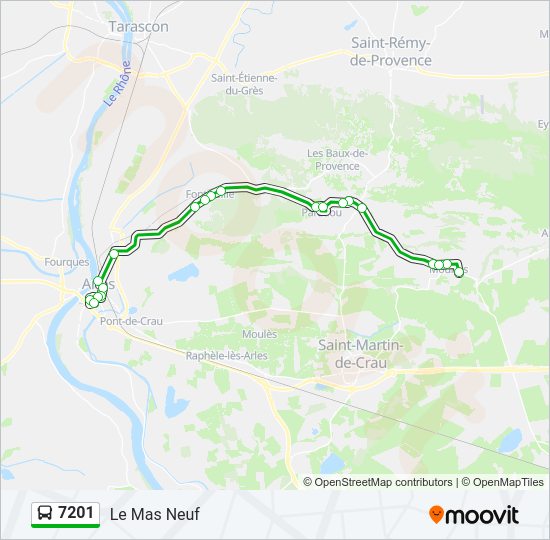 Plan de la ligne 7201 de bus