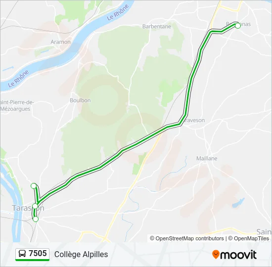7505 Bus Line Map
