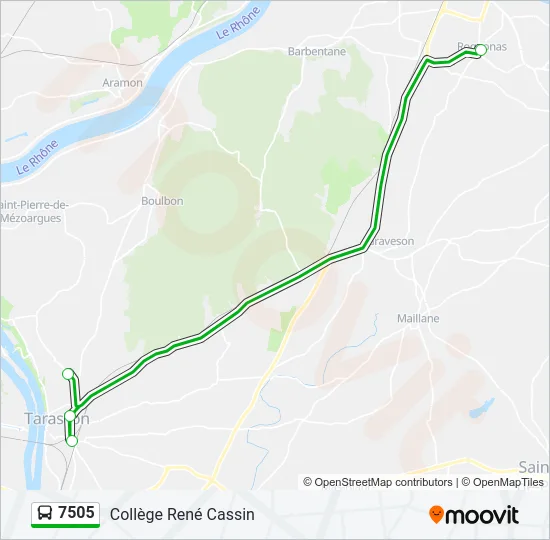 7505 Bus Line Map