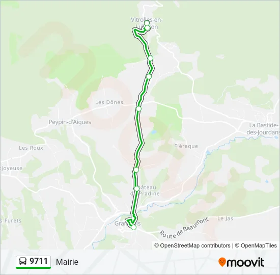 9711 Bus Line Map