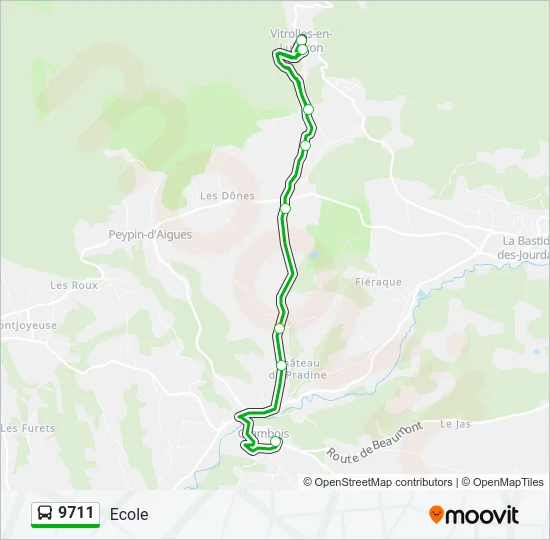 9711 Bus Line Map