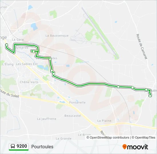 9200 Bus Line Map