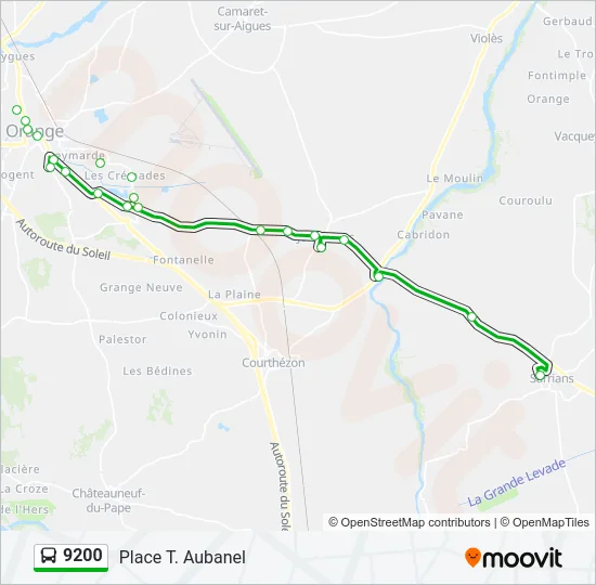9200 Bus Line Map