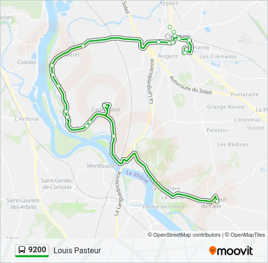 9200 Bus Line Map