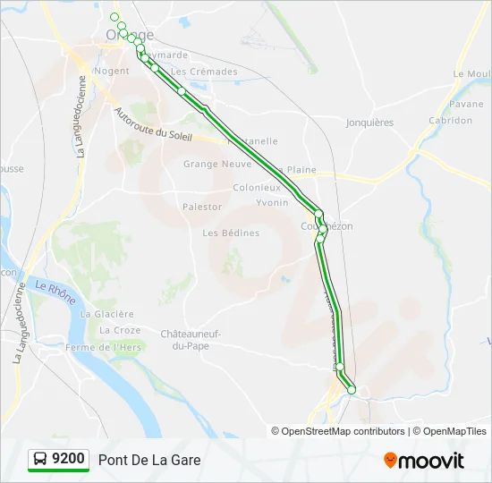 9200 Bus Line Map