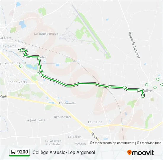 9200 Bus Line Map