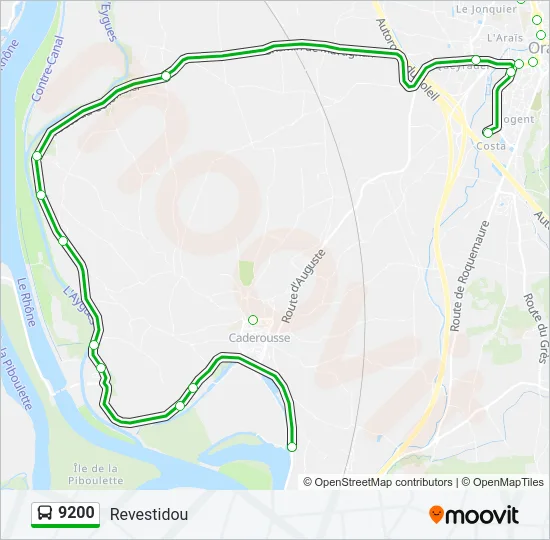 9200 Bus Line Map