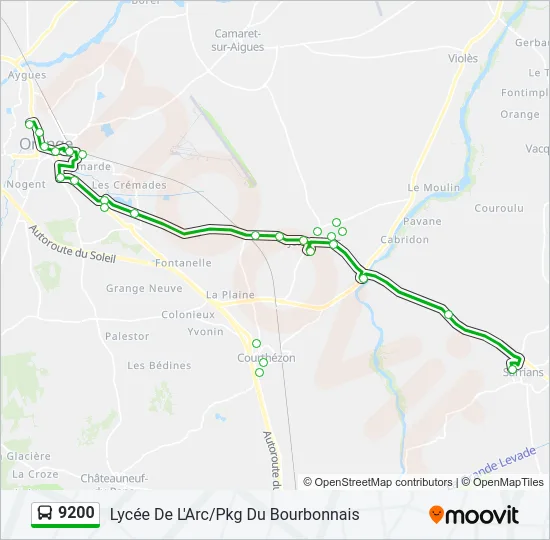9200 Bus Line Map