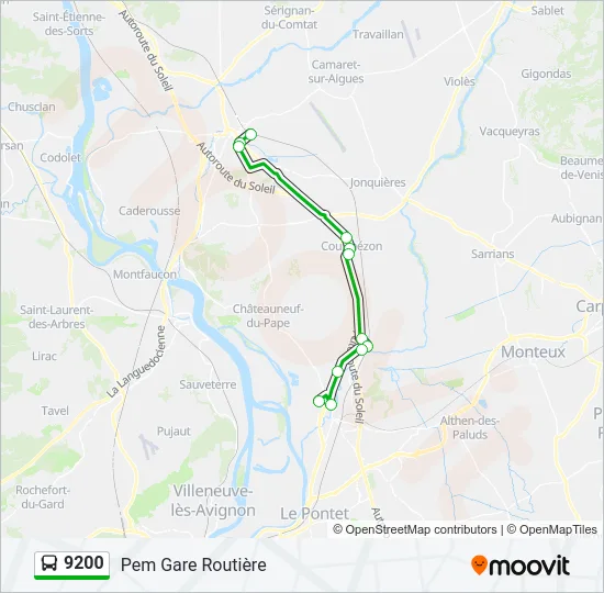 9200 Bus Line Map