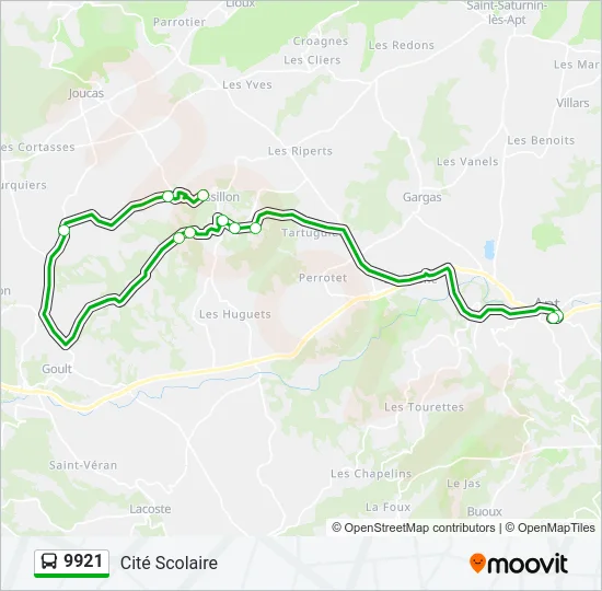 9921 Bus Line Map