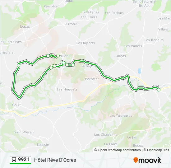 9921 Bus Line Map