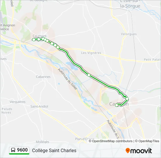 9600 Bus Line Map