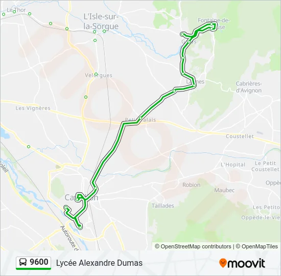 9600 Bus Line Map
