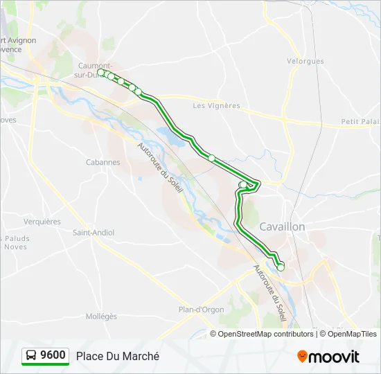 9600 Bus Line Map