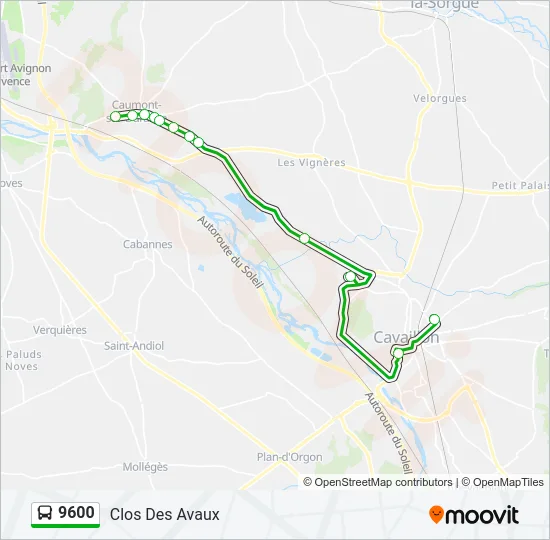 9600 Bus Line Map