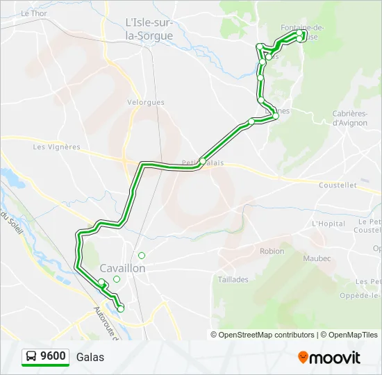 9600 Bus Line Map