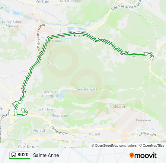 8020 Bus Line Map