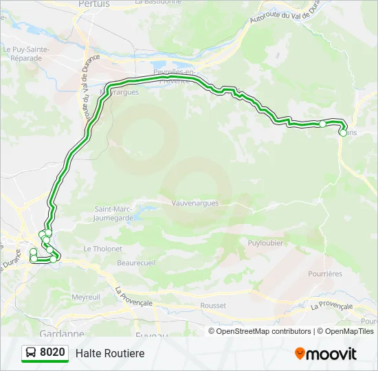 8020 Bus Line Map