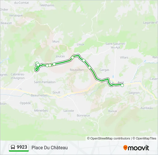 9923 Bus Line Map
