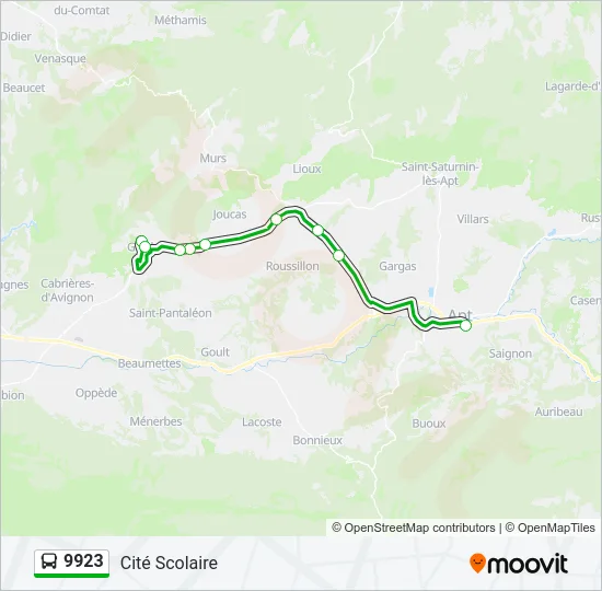 9923 Bus Line Map