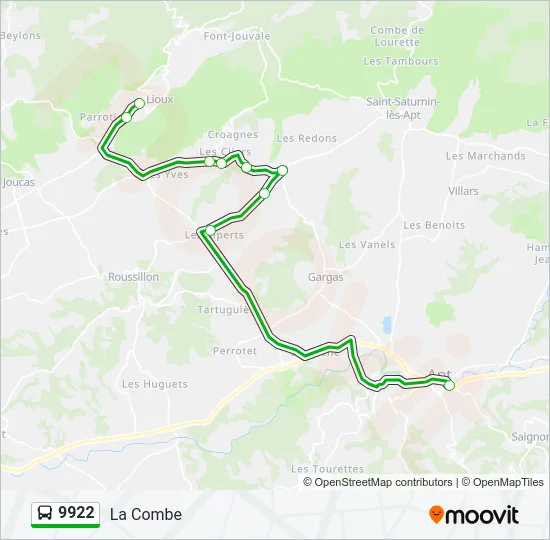 9922 Bus Line Map