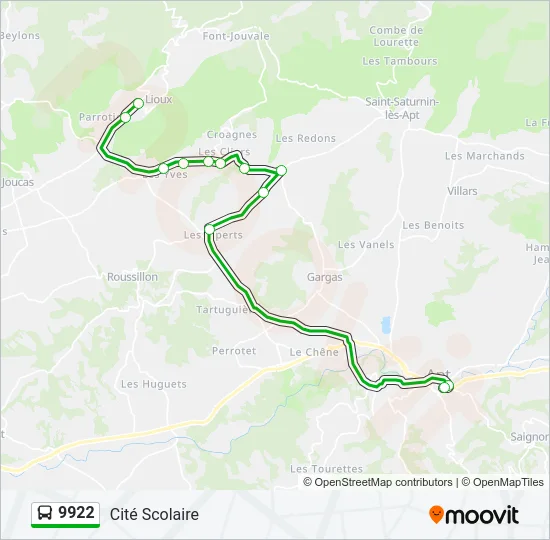 9922 Bus Line Map
