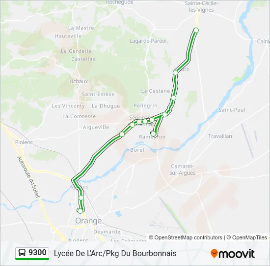 9300 Bus Line Map