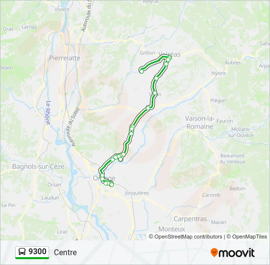 9300 Bus Line Map