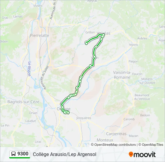 9300 Bus Line Map