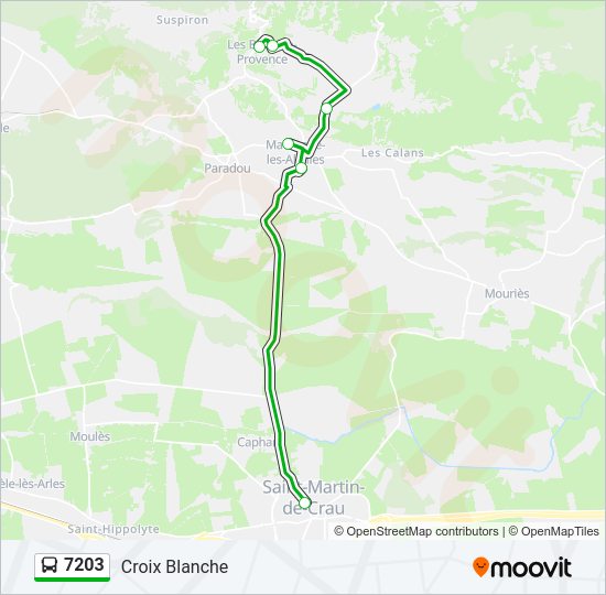 Plan de la ligne 7203 de bus