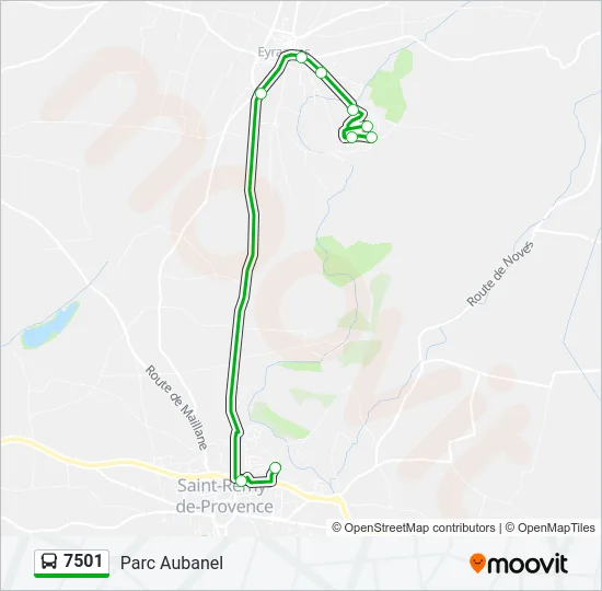 7501 Bus Line Map