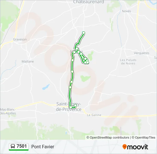 7501 Bus Line Map