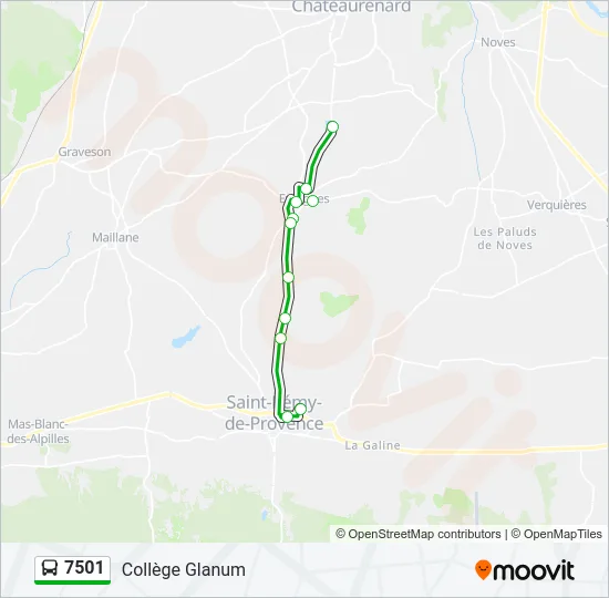 7501 Bus Line Map