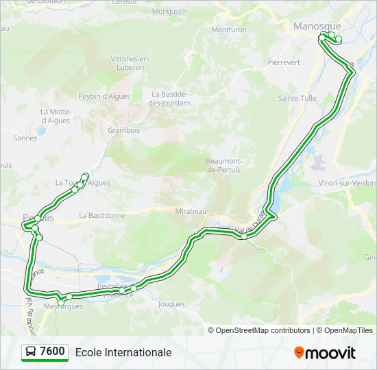 7600 Bus Line Map